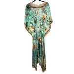 Aguabendita Floral Tie Front Flowy Maxi Long Coverup One Size Photo 5