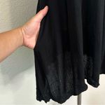 Elan Black Gauze Deep V-neck Back Swim Cover Up Dress, Sz Small Photo 3