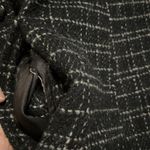 Vintage 80s Made In USA Size 9/10 Black White Geometric Plaid Mock Neck Pea Coat Photo 10