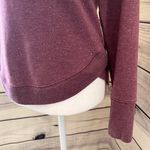 Athleta Purple Confetti Crewneck Rounded Hem Sweatshirt Photo 2