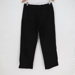 American Giant Black 100 Linen Elastic Waist Cropped Pants Size S Photo 1