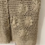 Open Knit Cottagecore Grandmacore Boho Crop Cardigan Crochet XL Studio JPR Brown Photo 1