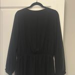 EXPRESS  Elegant Black V-Neck Romper Photo 3