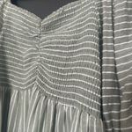 White Birch Sweetheart neckline green striped dress Photo 1