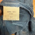 Anna Sui  Sheer Lace 3/4 Sleeve Blouse Boho Romantic Size 2 Photo 4