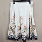 Soft Surroundings Spring Meadow Ivory Floral Midi Skirt Petites M Flowy Photo 1