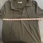 Mud Pie  Kinsley Lace Up Dress Olive size S Photo 1