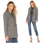 ANINE BING ππ Fishbone Blazer ~ Wool Blend Black & Off-White Print XS Photo 7