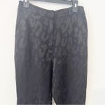 ANINE BING  TATE FRONT SLIT TROUSERS PANTS LEOPARD PATTERN BLACK Size 38 Photo 5