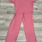 We Wander NWT Stitch Fix Pink Lounge Set Short Sleeve Top Full Length Pants Q50 Size XL Photo 0