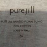 J.Jill M Cotton Long Sleeved Floral Print Pullover Top Green Size M Photo 6