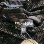 Retrofête Retrofete Grace Sequin Dress in Black Size XL NWT With Belt Reversible Photo 9