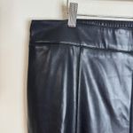 Soft Surroundings Pants Womens 1X Black Faux Leather Pull On Pockets Ankle Photo 3