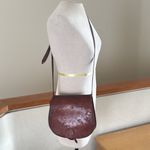 None Vintage Brown structured Leather Bag crossbody or shoulder Photo 10