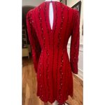 A loves A  Red V Neck Fit & Flare Dress Black Vine Sz 2 Photo 4