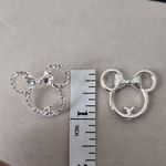 Silver Minnie Mouse Vibes Earrings with CZ Stones Photo 4
