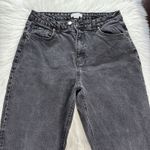 H&M Washed Black High Rise Mom Jeans Photo 1