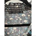 ZARA Floral Printed Lace Mini Long Sleeve Dress with Frills Photo 8