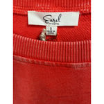 easel Flower Patch Mineral Washed Terry Knit Boho Red Size S Photo 7