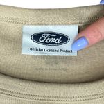 Cotton On  Ford Mustang Country Tan Brown Long Sleeve Lettuce Hem Crop Tee size M Photo 3