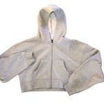 PacSun Double Full Zip Cropped Hoodie Gray Size S Athleisure Lounge Lazy Days Photo 1