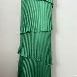 Abercrombie & Fitch  TIERED PLEATED MIDI dress in green spruce Size: XS Tall Photo 6