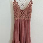 Free People  Adella Mini Dress Rose Ballet XS Blush Photo 7