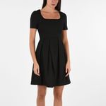 Armani Jeans Above The Knee Pleated Dress Black Size M Photo 11