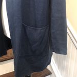 J.Jill Navy Blue Flat Knit Open Cardigan w Hand Pockets Sz XS Photo 4