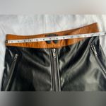 Pretty Little Thing Black Brown PU Faux Leather Panel Wide Leg Pants 0 Photo 11