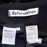 Reformation  Marlowe Mini Dress Black V-Neck Slit XS EUC Photo 4