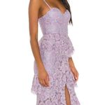 Majorelle Zelda Fitz Tiered Lace Dress Gown in Soft Purple Medium $398 Photo 8