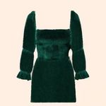 Reformation Albi Velvet Dress (Emerald) Photo 1