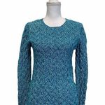 Lands' End Cable Waffle Knit Sweater Small Long Sleeve Thick Pullover Photo 0