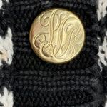 Vintage‎ Houndstooth Cardigan Sweater Womens XL Oversized Gold Buttons Old Money Black Size 16P Photo 3