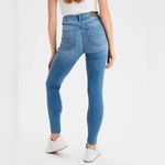 American Eagle  Curvy Super High Rise Jeggings Sz 12 SHORT Light Medium Wash Photo 1