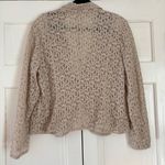  Size 3 Cream Cropped Blazer Lace Sequin Jacket‎ Formal Chicos Size XL Photo 9