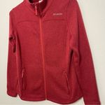 Columbia  Canyon Point women Fleece Full Zip sweater Jacket maroon red size M Photo 3