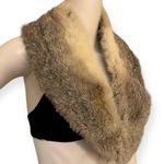 Authentic Vintage White & Grey Fur Shawl Collar Photo 2