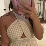 Mittoshop Gingham Tie Neck Maxi Dress Photo 4