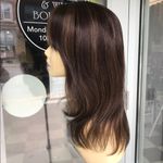 Human hair with bangs brown mix earth tones New Photo 7
