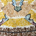 BCBG MaxAzria Swim Brown Floral Print Tunic Long Sleeve Lightweight Cotton Photo 2