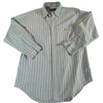 Ralph Lauren Men's Shirt 16 32-33 Blue White Long Sleeve Button Down Collared Photo 0