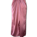 Pretty Little Thing Rose Satin Twist Detail Midi Dress size 2 Photo 4