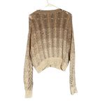 John + Jenn Brown Ombre Netted Long Sleeve Pullover Knit Sweater Women Sz SP Photo 1