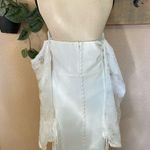 Lulus NWOT Everlasting Desire White Mesh Pearl Off-the-Shoulder Maxi Dress Photo 5