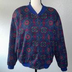 Westbound Sport Vintage Abstract Print Bomber Jacket Size Medium Photo 0