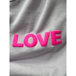 Wildfox  Love Sweatshirt Dogs Love Me Gray W/ Pink Paw Print Womens L Photo 6
