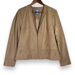 Vintage NWOT Napa Valley Faux Suede Snakeskin Jacket Women's Size 10 Tan Photo 0