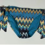 Perry Ellis Blue Zigzag Bikini Bottoms Swimwear Bathing Suit Size M 🤎✨ Photo 1